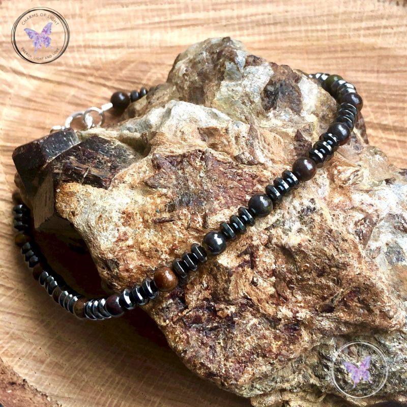 Men’s Hematite Tiger Iron Bracelet